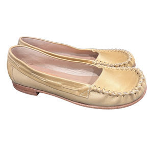 Jim Barnier Women's Size 8 Molly Moccasin Gold Lust Leather Free People New $229